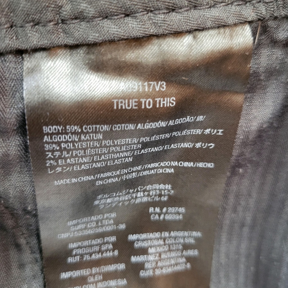 Volcom True-To-This Shorts Men's Black Size 38 Inseam 10" - Picture 6 of 6